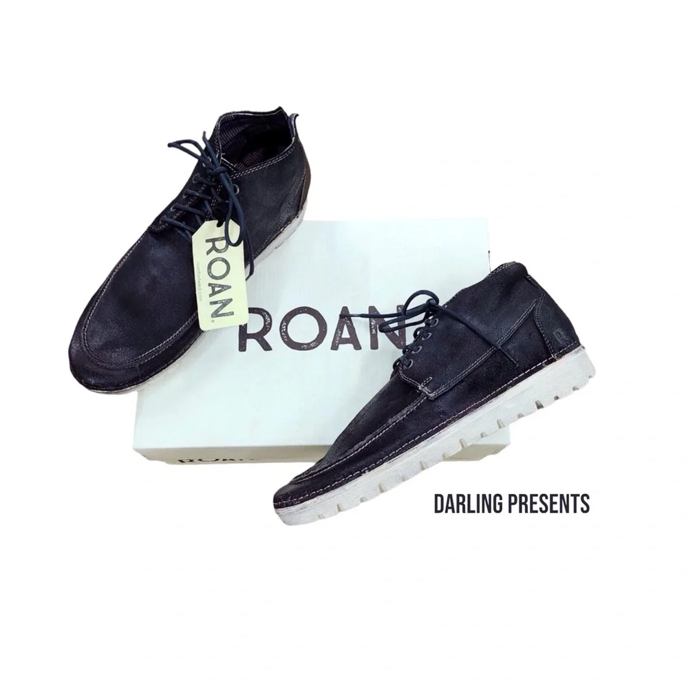 ROAN By Bedstü Tobias Oiled Suede White BFS Men Color Black Size 10